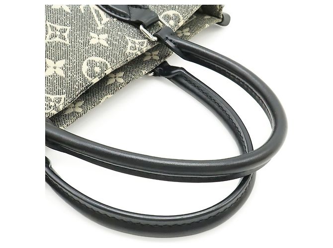 Borsa Louis Vuitton Monogram Jacquard Denim OnTheGo MM Nero Monogramma - vista 6