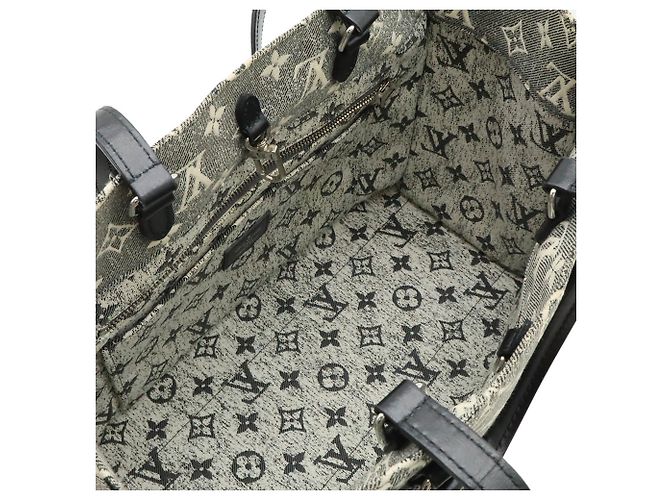 Borsa Louis Vuitton Monogram Jacquard Denim OnTheGo MM Nero Monogramma - vista 7
