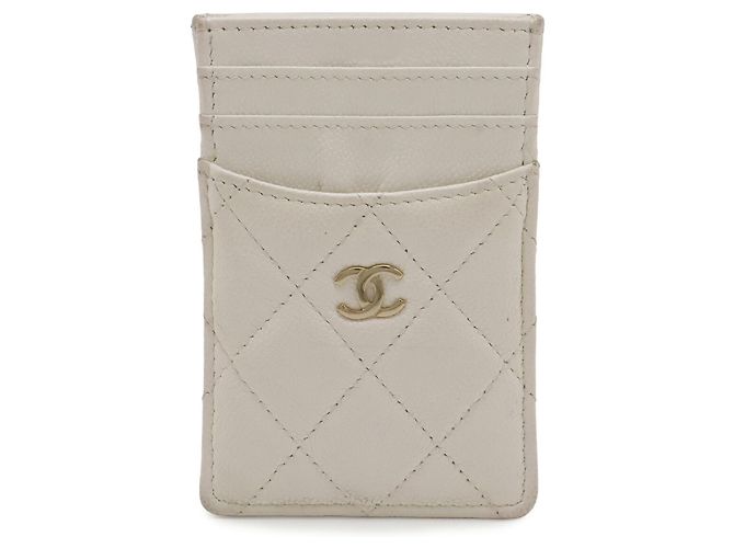 Tarjetero Business Card Case Matelassé Coco Mark Chanel Blanco Crudo - vista 2