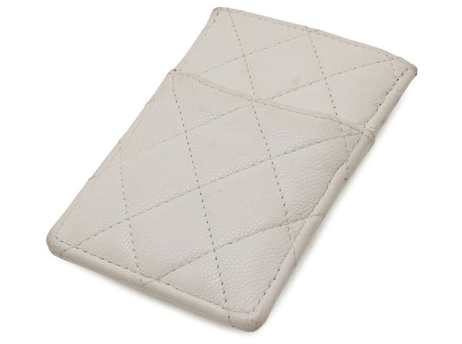 Tarjetero Business Card Case Matelassé Coco Mark Chanel Blanco Crudo - vista 3