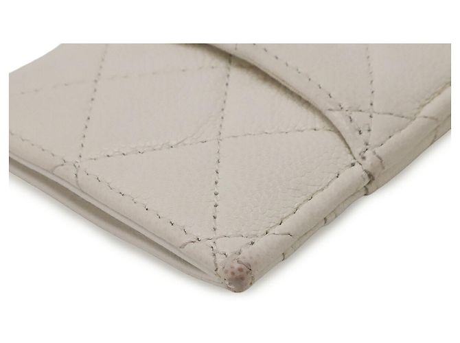 Tarjetero Business Card Case Matelassé Coco Mark Chanel Blanco Crudo - vista 4