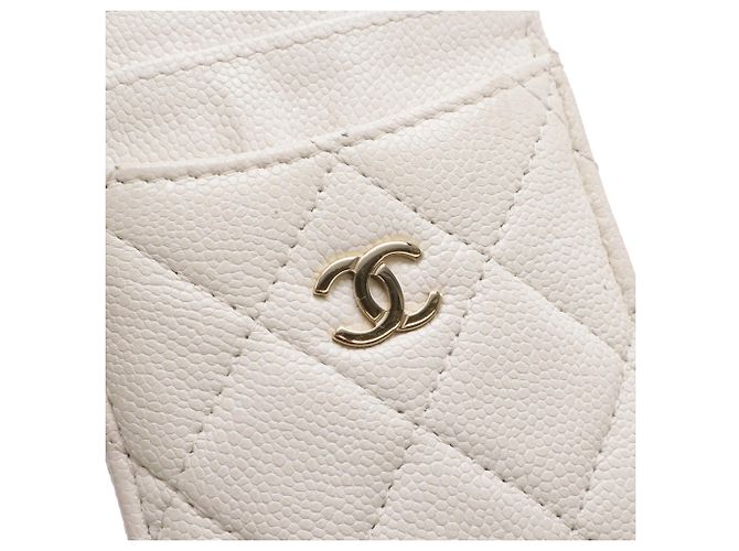 Tarjetero Business Card Case Matelassé Coco Mark Chanel Blanco Crudo - vista 5