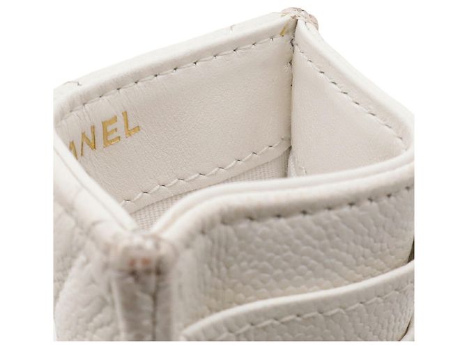 Tarjetero Business Card Case Matelassé Coco Mark Chanel Blanco Crudo - vista 7
