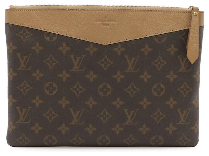 Clutch Louis Vuitton Monogram Daily Beige - vista 2