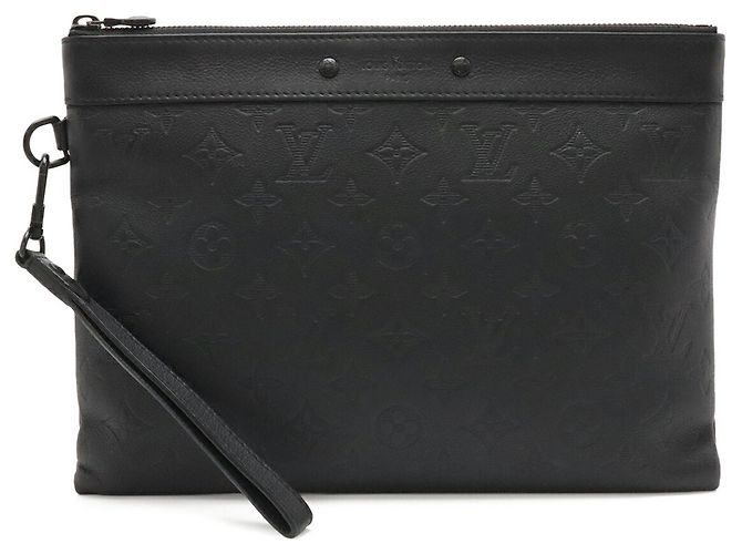 Pochette Louis Vuitton Monogram Shadow To Go Clutch Bag Nero - vista 2