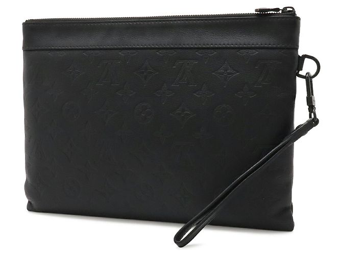 Pochette Louis Vuitton Monogram Shadow To Go Clutch Bag Nero - vista 3