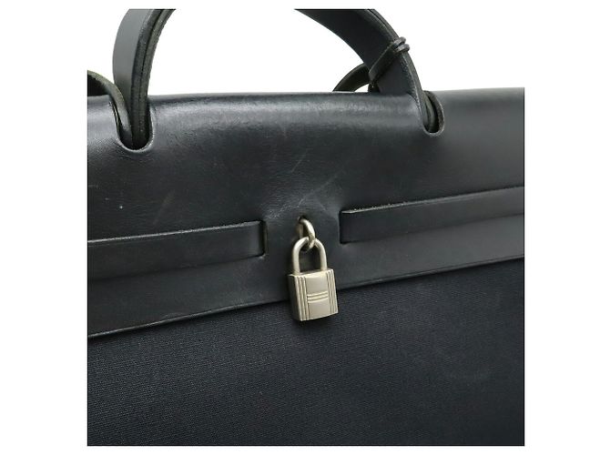 Hermès Borsa a mano e borsa a tracolla Hermes Herbag MM Nero - vista 8