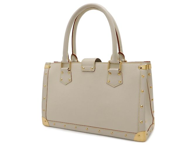 Borsa Tote Louis Vuitton Suhali Fabulous Bianco - vista 3