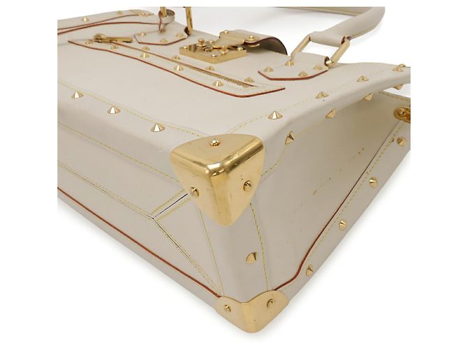 Borsa Tote Louis Vuitton Suhali Fabulous Bianco - vista 4