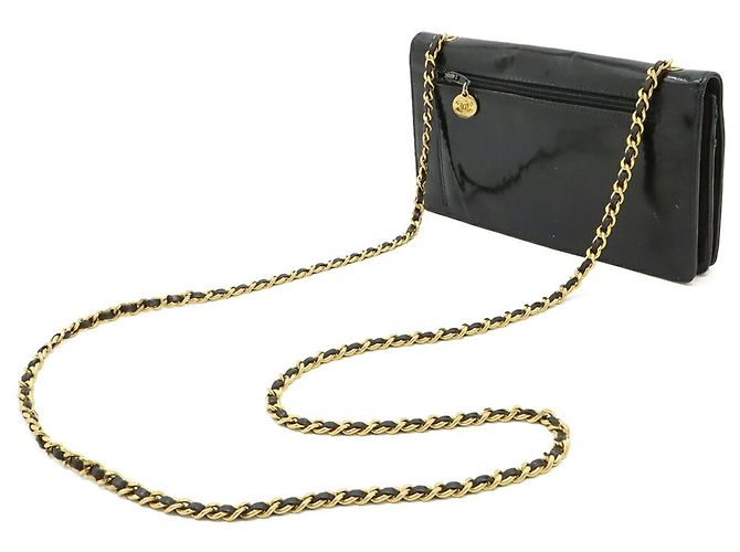 Borsa a tracolla con catena portafoglio Chanel Coco Mark Nero - vista 3