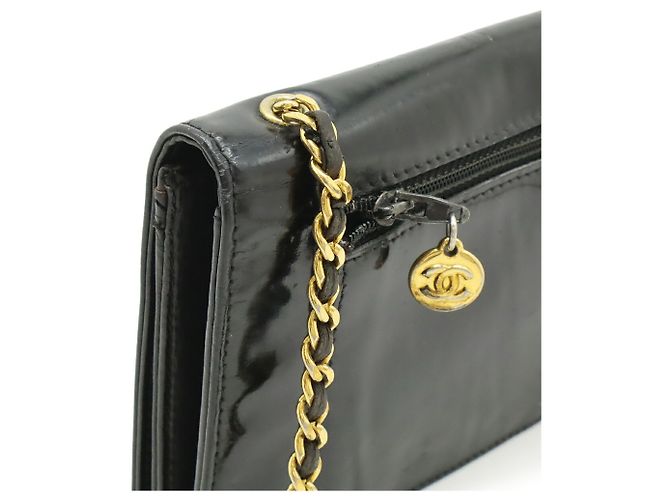 Borsa a tracolla con catena portafoglio Chanel Coco Mark Nero - vista 5