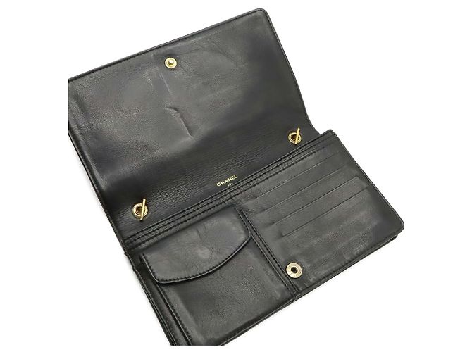 Borsa a tracolla con catena portafoglio Chanel Coco Mark Nero - vista 7