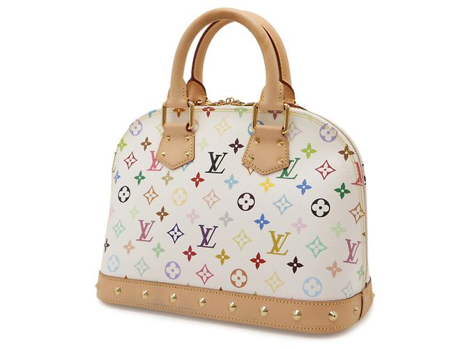 Borsa Alma Monogram Multicolor Louis Vuitton Bianco Multicolore Monogramma - vista 3