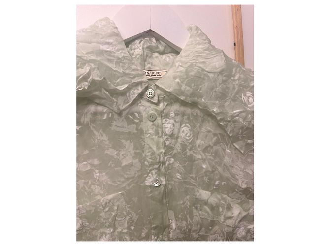 Camisa de seda Nina Ricci con flores Verde - vista 8