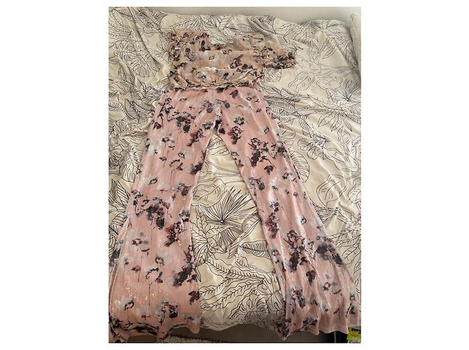 Autre Marque Ensemble deux pièces floral rose à paillettes ØUD Paris Multicolore - vue 2