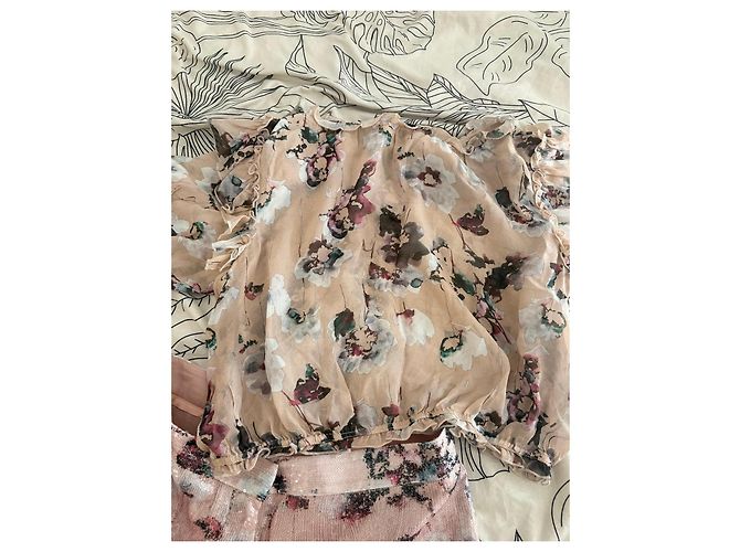 Autre Marque Ensemble deux pièces floral rose à paillettes ØUD Paris Multicolore - vue 9