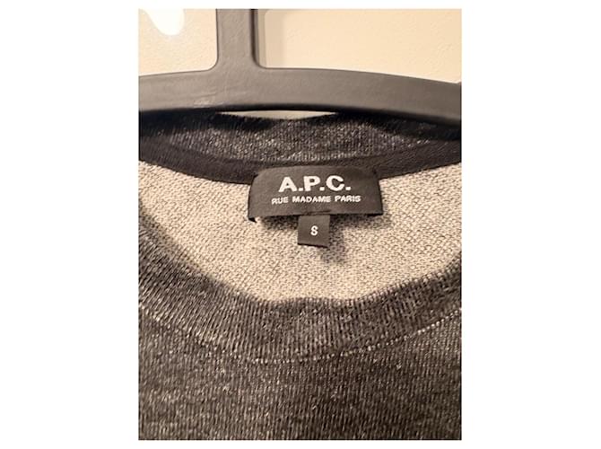 Apc A.P.C. Sudadera de algodón gris jaspeado - vista 2