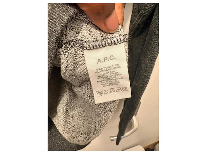 Apc A.P.C. Sudadera de algodón gris jaspeado - vista 3