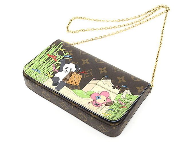 Louis Vuitton Pochette Felicie Vivienne Monogram Handbag Brown - view 6