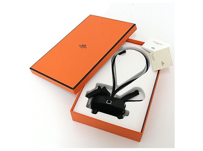 Hermès Charm Rodeo Hermes Robeo Peluche PM Portachiavi Nero - vista 2