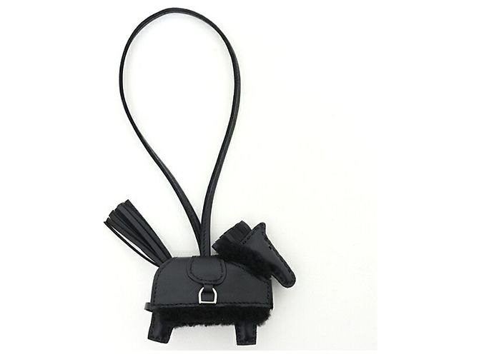 Hermès Charm Rodeo Hermes Robeo Peluche PM Portachiavi Nero - vista 3
