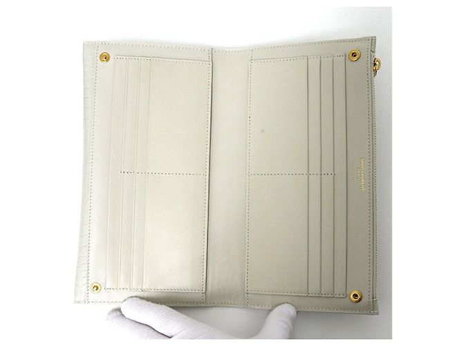 Cartera Uptown Large Flap Saint Laurent Blanco roto - vista 4