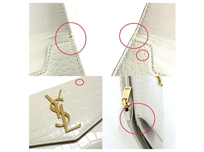 Cartera Uptown Large Flap Saint Laurent Blanco roto - vista 6