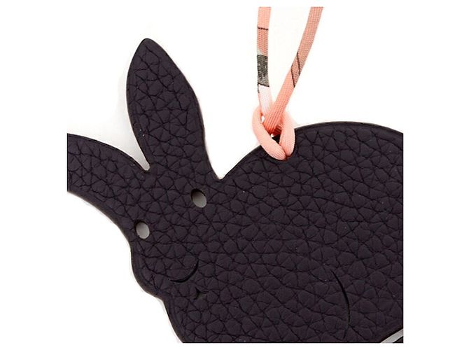 Hermès Charm per borsa Hermes Petit H Nero Porpora - vista 3