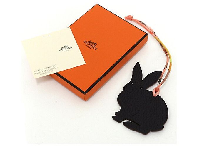 Hermès Charm per borsa Hermes Petit H Nero Porpora - vista 6