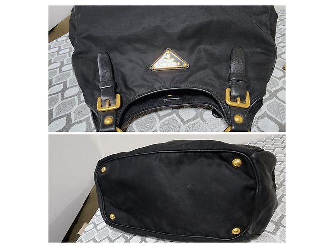 PRADA Tessuto Nylon Nappa Tote Nero Black - vista 11