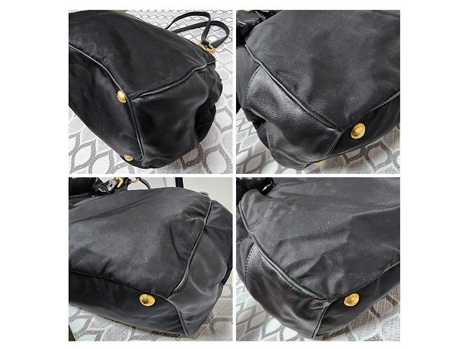 PRADA Tessuto Nylon Nappa Tote Nero Black - vista 12