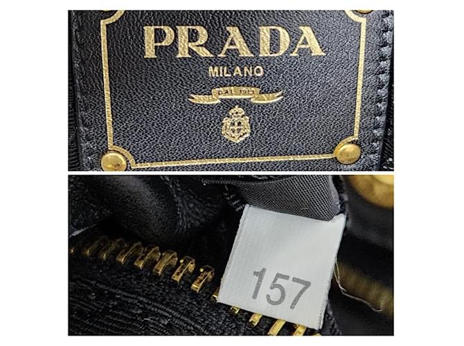 PRADA Tessuto Nylon Nappa Tote Nero Black - vista 2