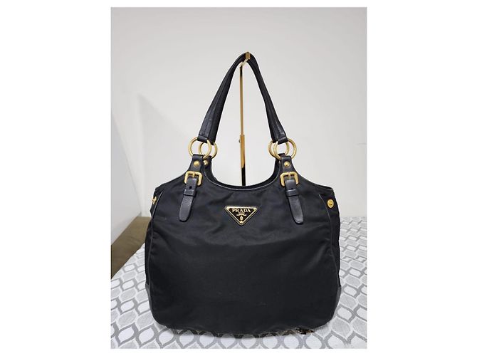 PRADA Tessuto Nylon Nappa Tote Nero Black - vista 4