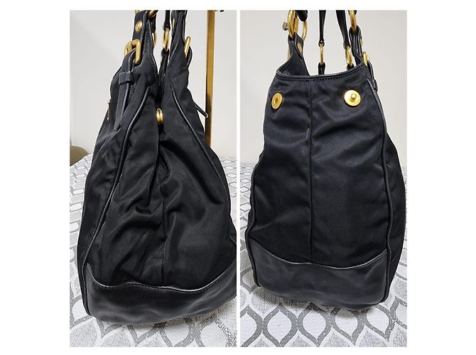 PRADA Tessuto Nylon Nappa Tote Nero Black - vista 6