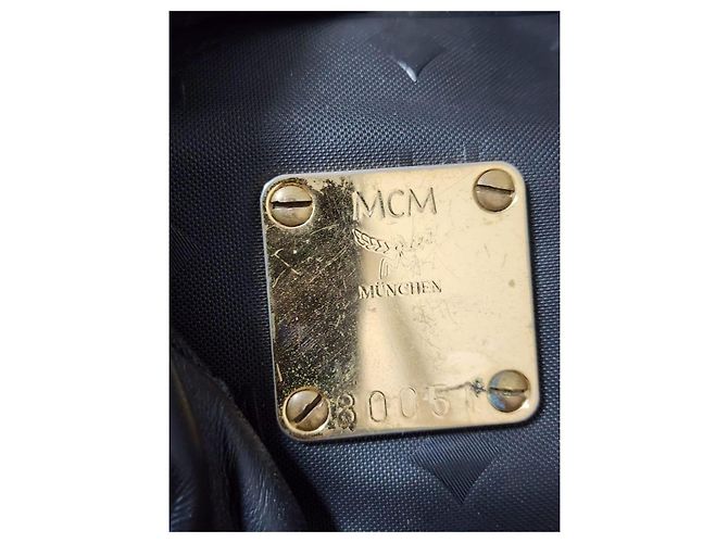 MCM Vintage Visetos Nylon Umhängetasche Schwarz - Ansicht 2