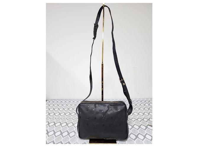 MCM Vintage Visetos Nylon Umhängetasche Schwarz - Ansicht 3