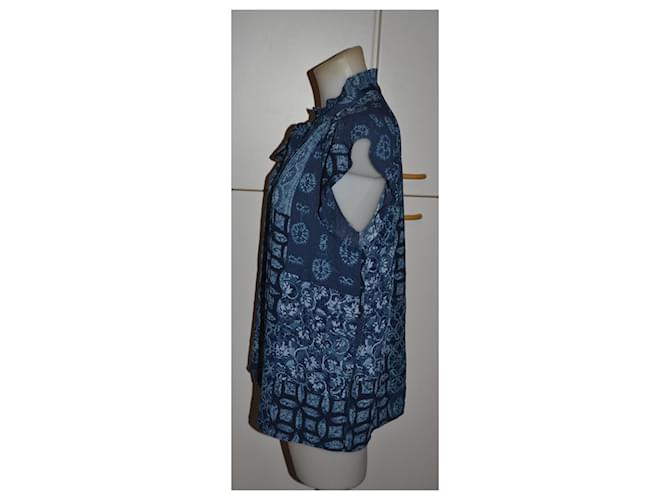 Camicetta patchwork blu Ralph Lauren Bianco - vista 2