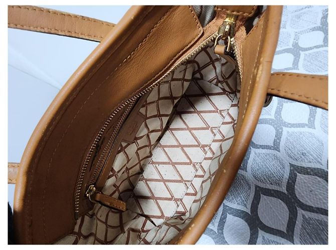 MCM Visetos Mini Toni Shopper Tote Cognac Marrone - vista 11