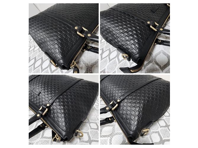 Borsa a tracolla convertibile in pelle Micro Guccissima nera Nero - vista 11