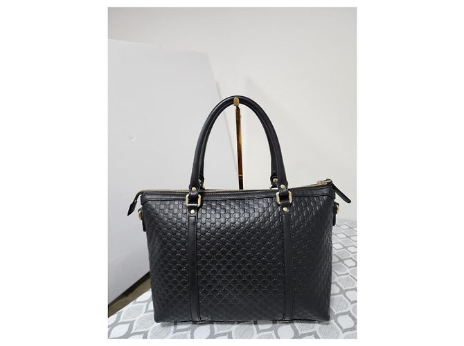 Borsa a tracolla convertibile in pelle Micro Guccissima nera Nero - vista 13