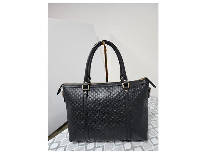 Borsa a tracolla convertibile in pelle Micro Guccissima nera Nero - vista 3