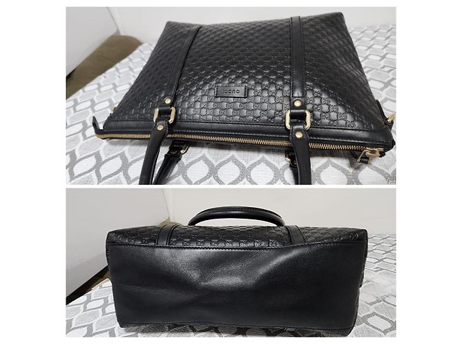 Borsa a tracolla convertibile in pelle Micro Guccissima nera Nero - vista 5