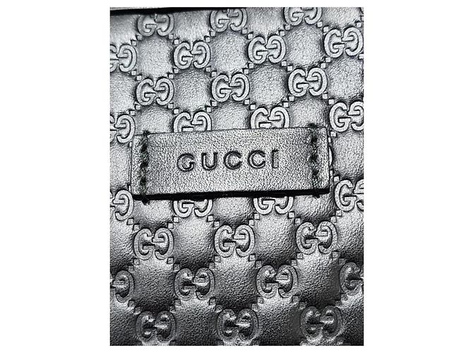 Borsa a tracolla convertibile in pelle Micro Guccissima nera Nero - vista 6