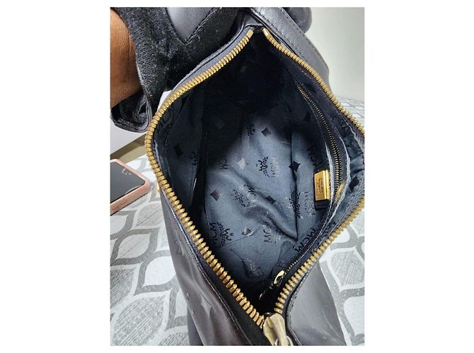 Bolsa de ombro vintage em nylon MCM preta Preto - vista 11