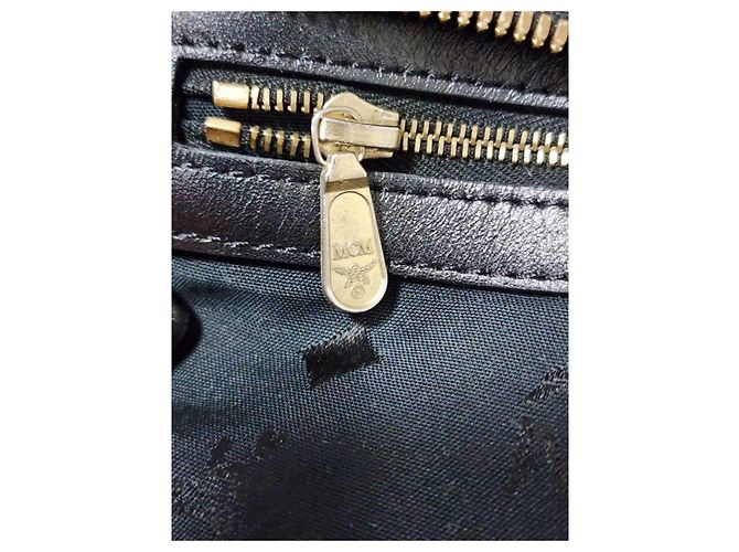 Bolsa de ombro vintage em nylon MCM preta Preto - vista 7