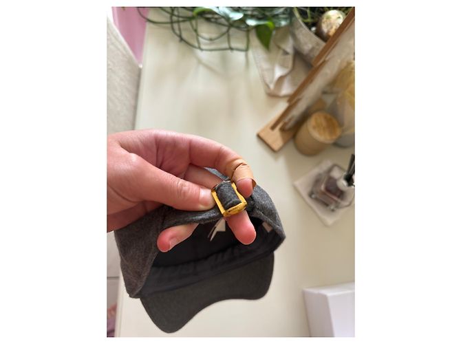 Céline Celine Triomphe Grey Wool Baseball Cap - view 6