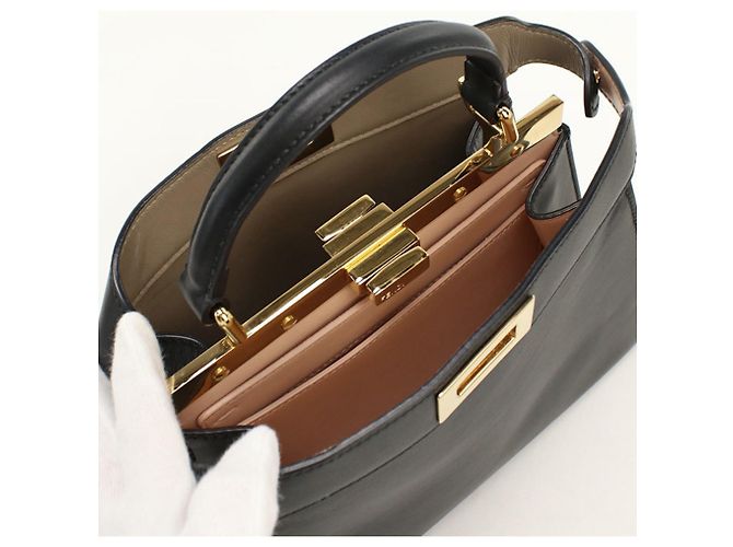 Borsa Fendi 2WAY Peekaboo Nero - vista 3