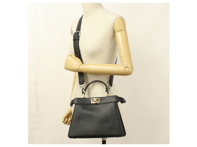 Borsa Fendi 2WAY Peekaboo Nero - vista 8