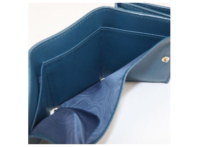Christian Dior DIOR Tri-fold Wallet Blue - view 3