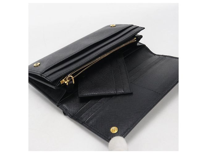 Saffiano Cartera larga bipliegue Prada Negro - vista 3